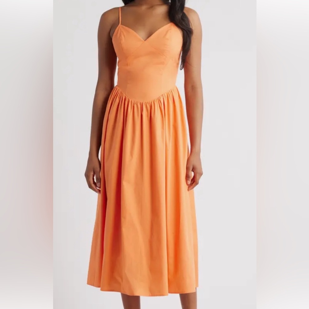 Moon River Smock Back Cotton Dress